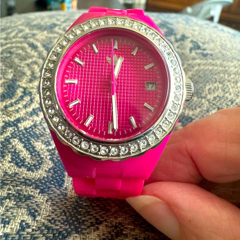adidas Fuchsia and Silver Women's Watch